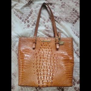 Brahmin Medium Cognac Ellen Tote/Shoulder Handbag Mel